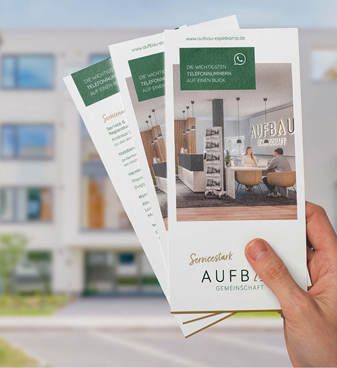 Flyer für Aufbau Espelkamp gestaltet von K13 Marketing