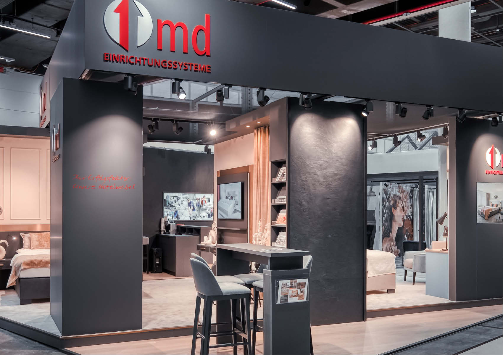Messestand-Design von MD Einrichtungssysteme umgesetzt von K13 Marketing